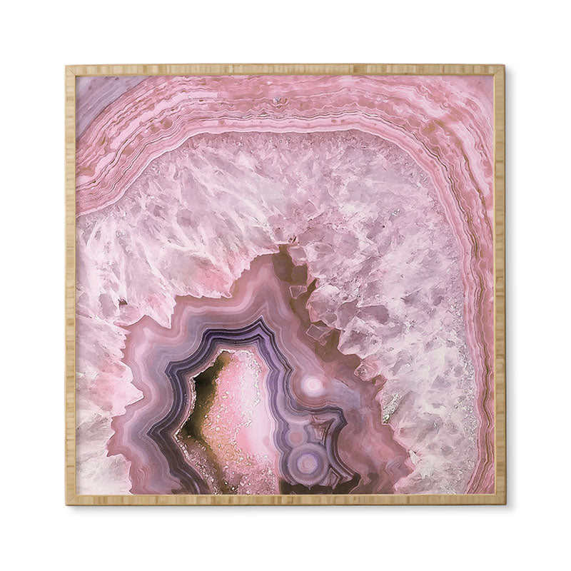 Emanuela Carratoni Pale Pink Agate Framed Wall Art
