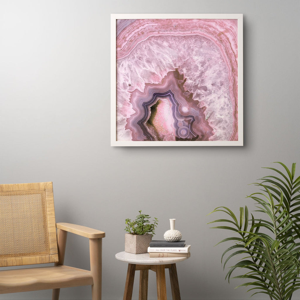 Emanuela Carratoni Pale Pink Agate Framed Wall Art