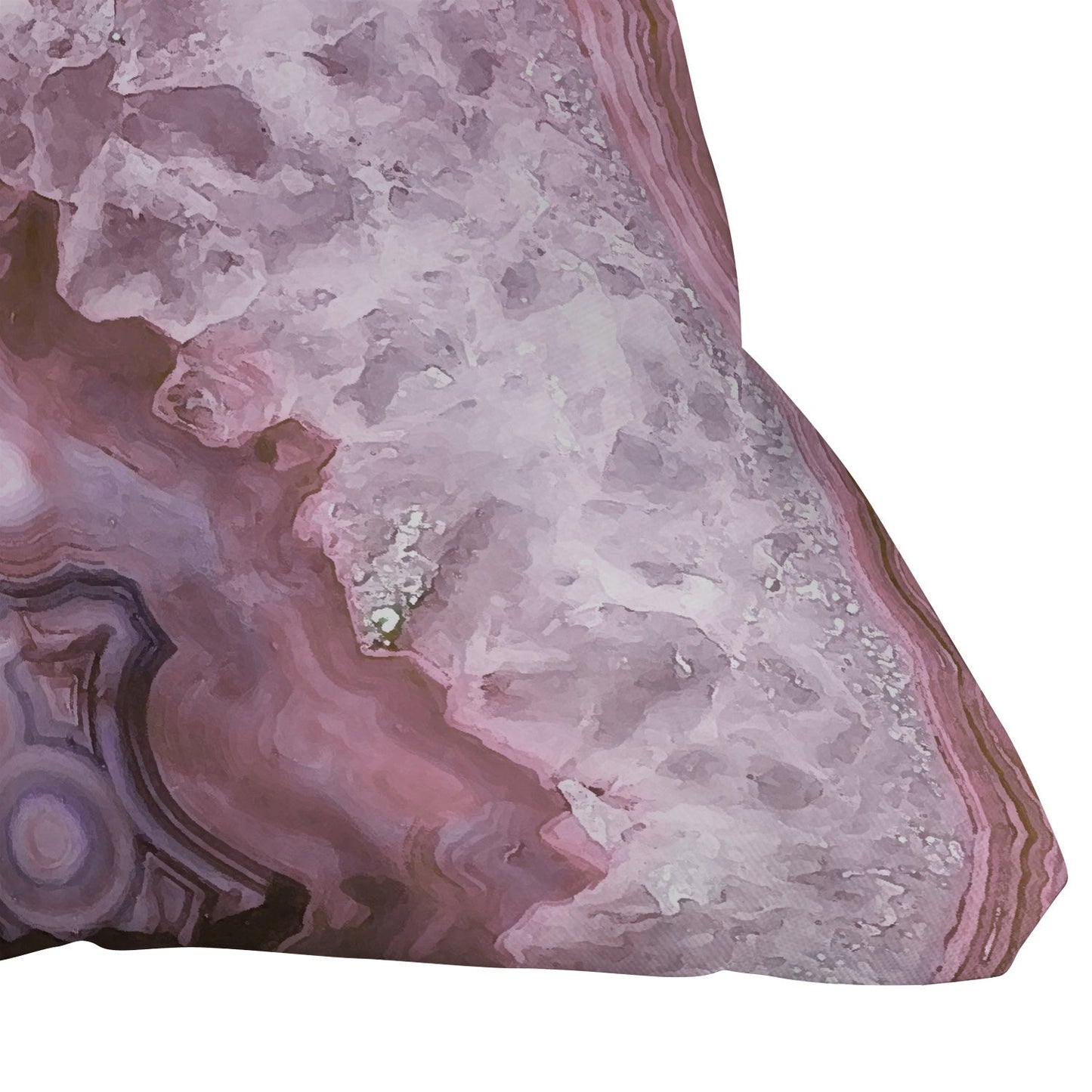 Emanuela Carratoni Pale Pink Agate Outdoor Throw Pillow