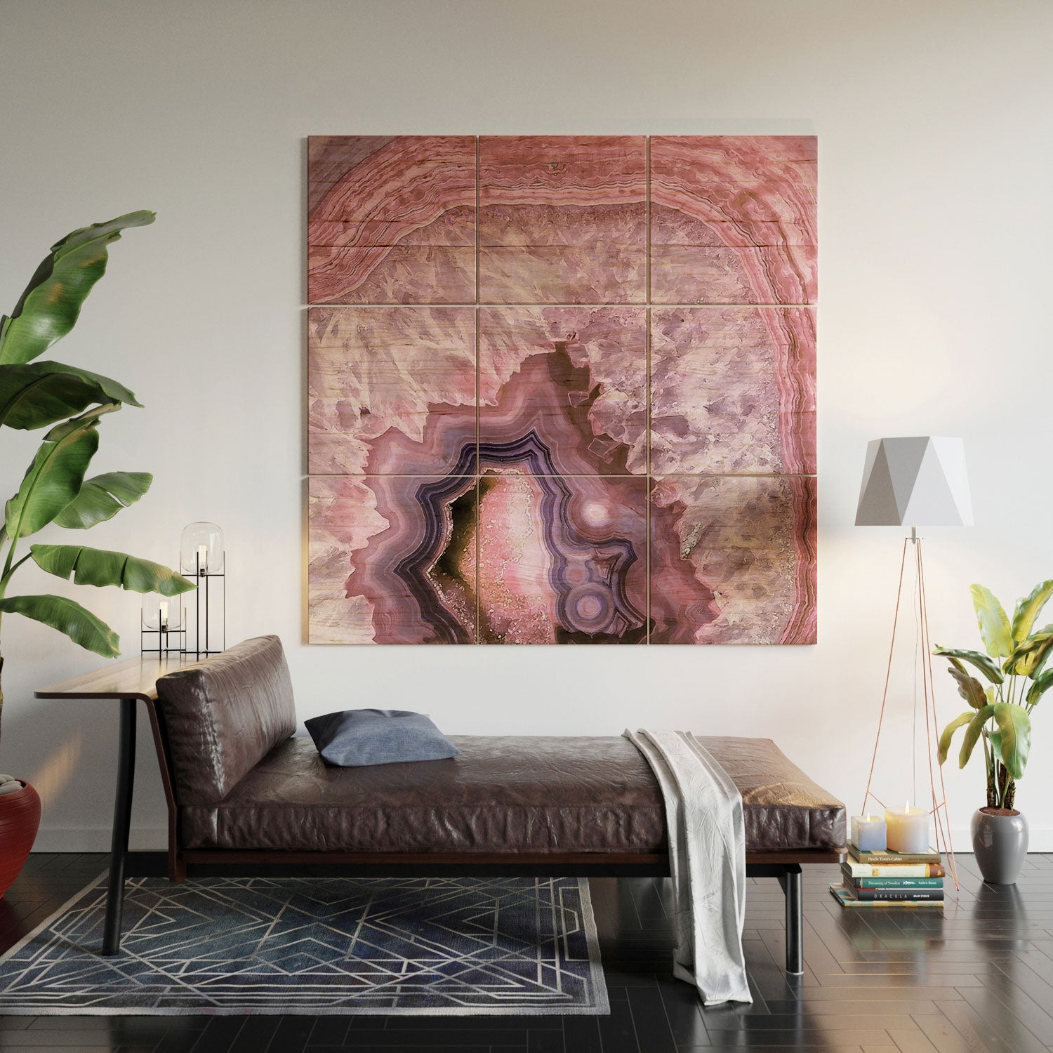 Emanuela Carratoni Pale Pink Agate Wood Wall Mural
