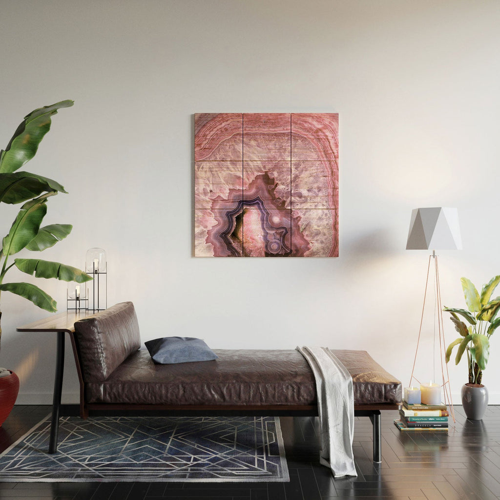 Emanuela Carratoni Pale Pink Agate Wood Wall Mural