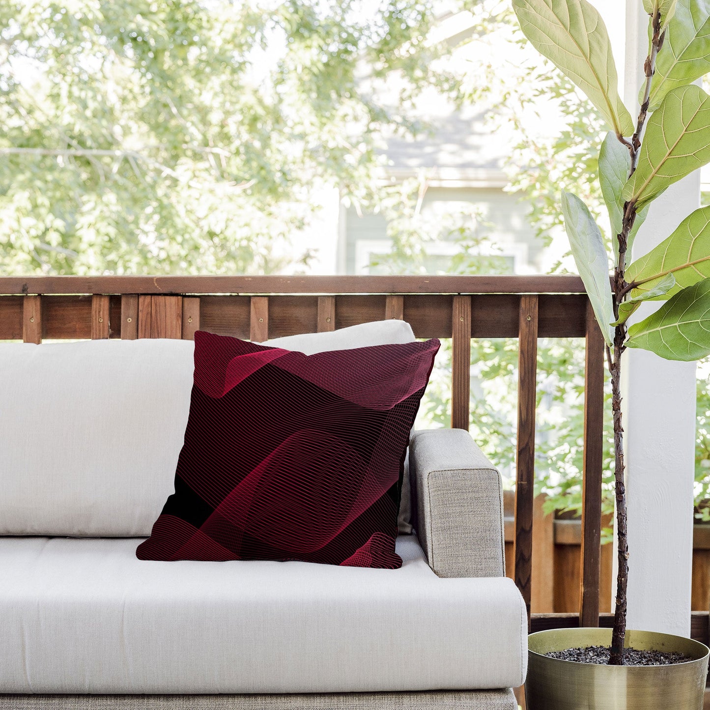 Emanuela Carratoni Pink Idea Outdoor Throw Pillow