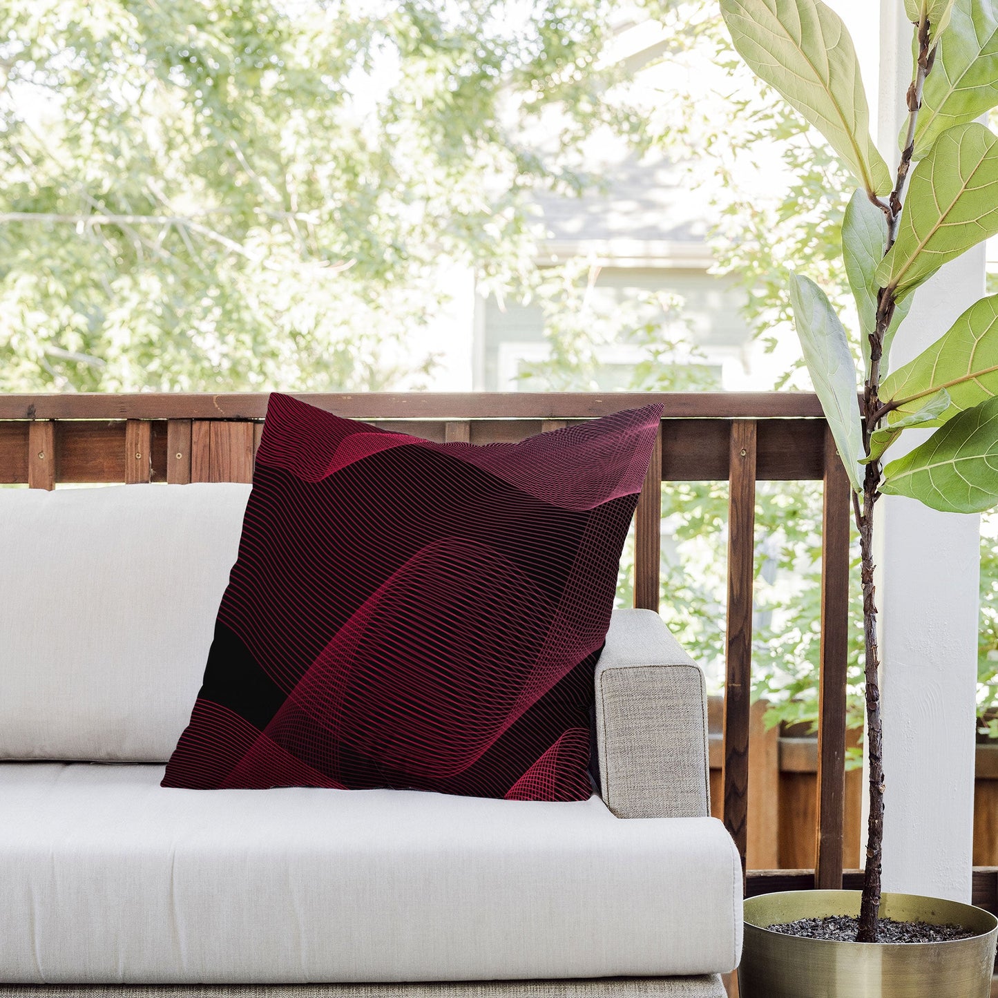 Emanuela Carratoni Pink Idea Outdoor Throw Pillow