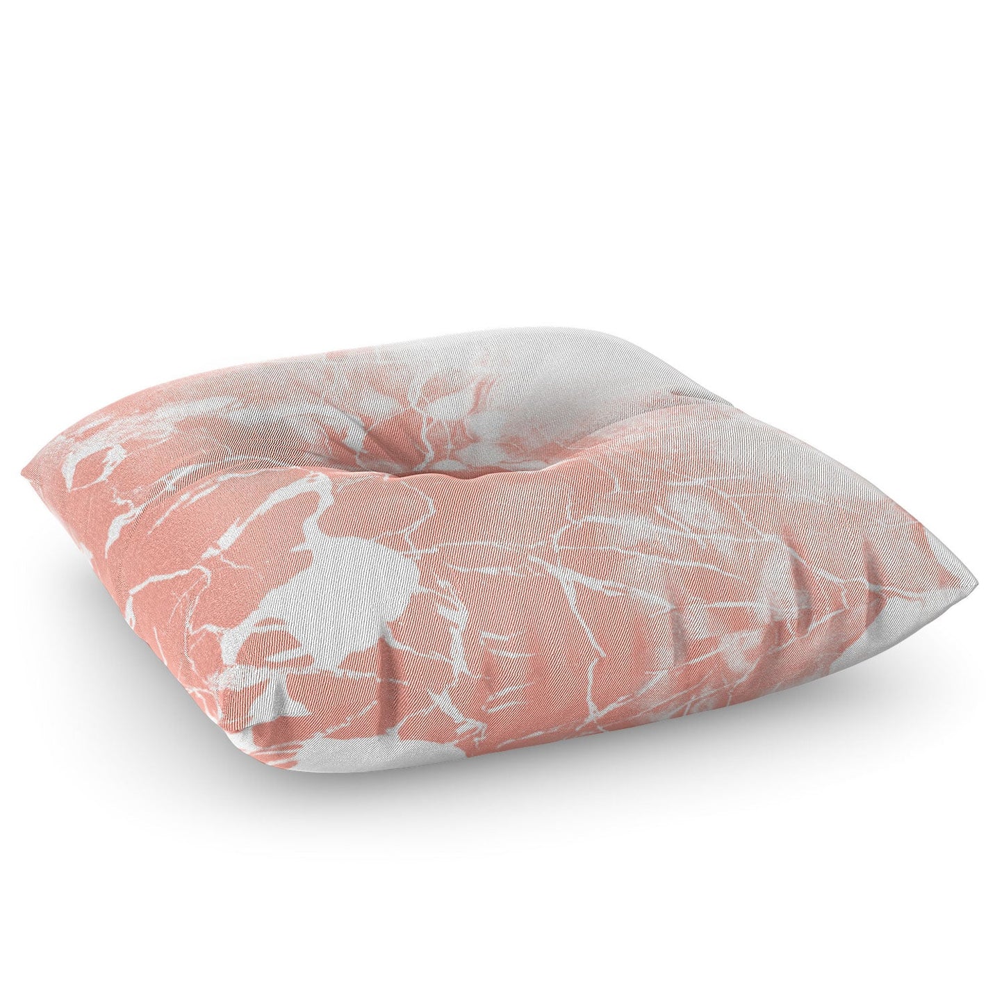 Emanuela Carratoni Pink Marble with White Floor Pillow Square