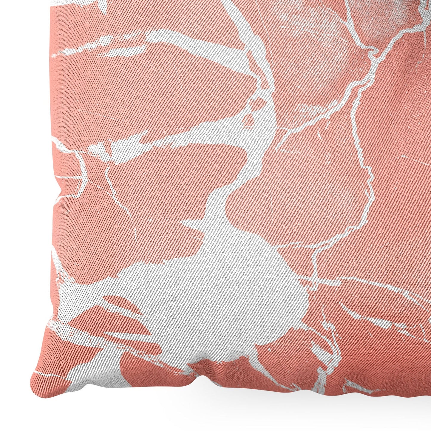 Emanuela Carratoni Pink Marble with White Floor Pillow Square