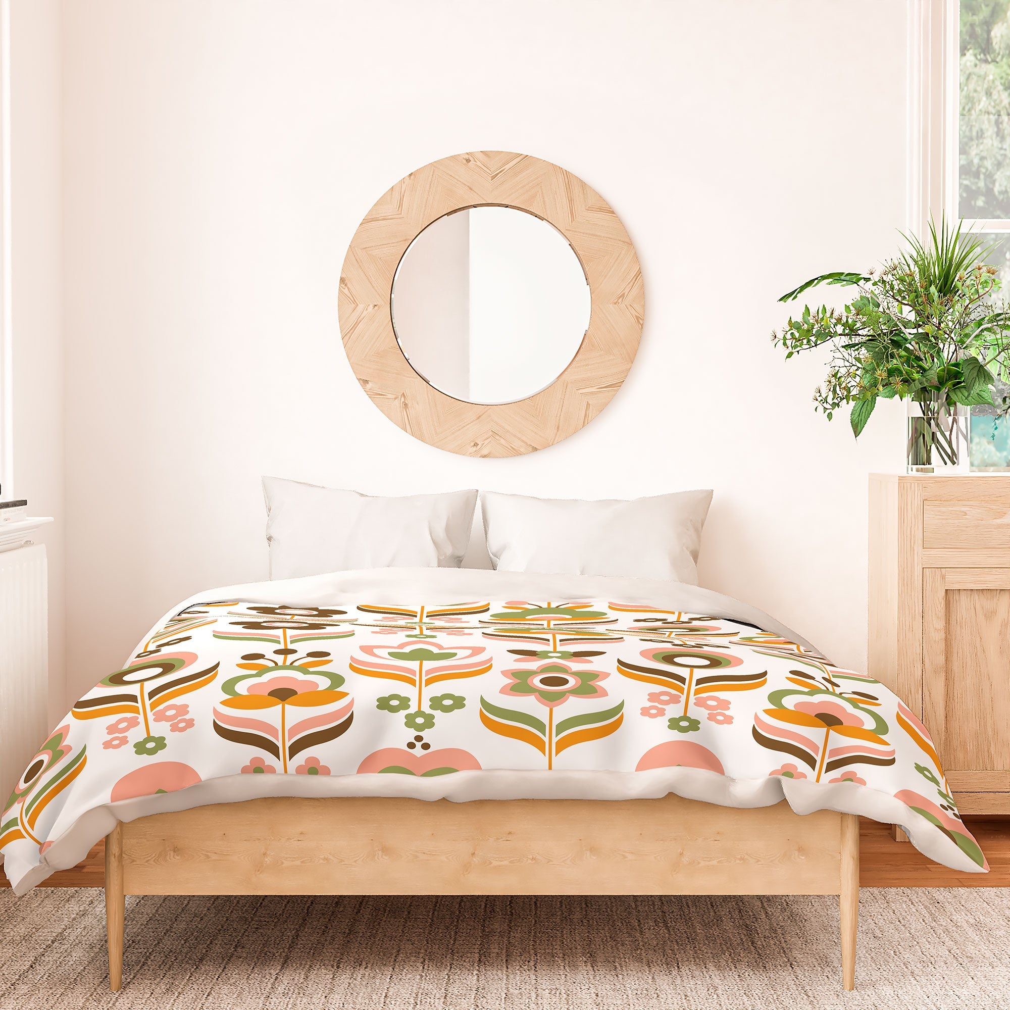 Emanuela Carratoni Retro Flowers Mix Duvet Cover