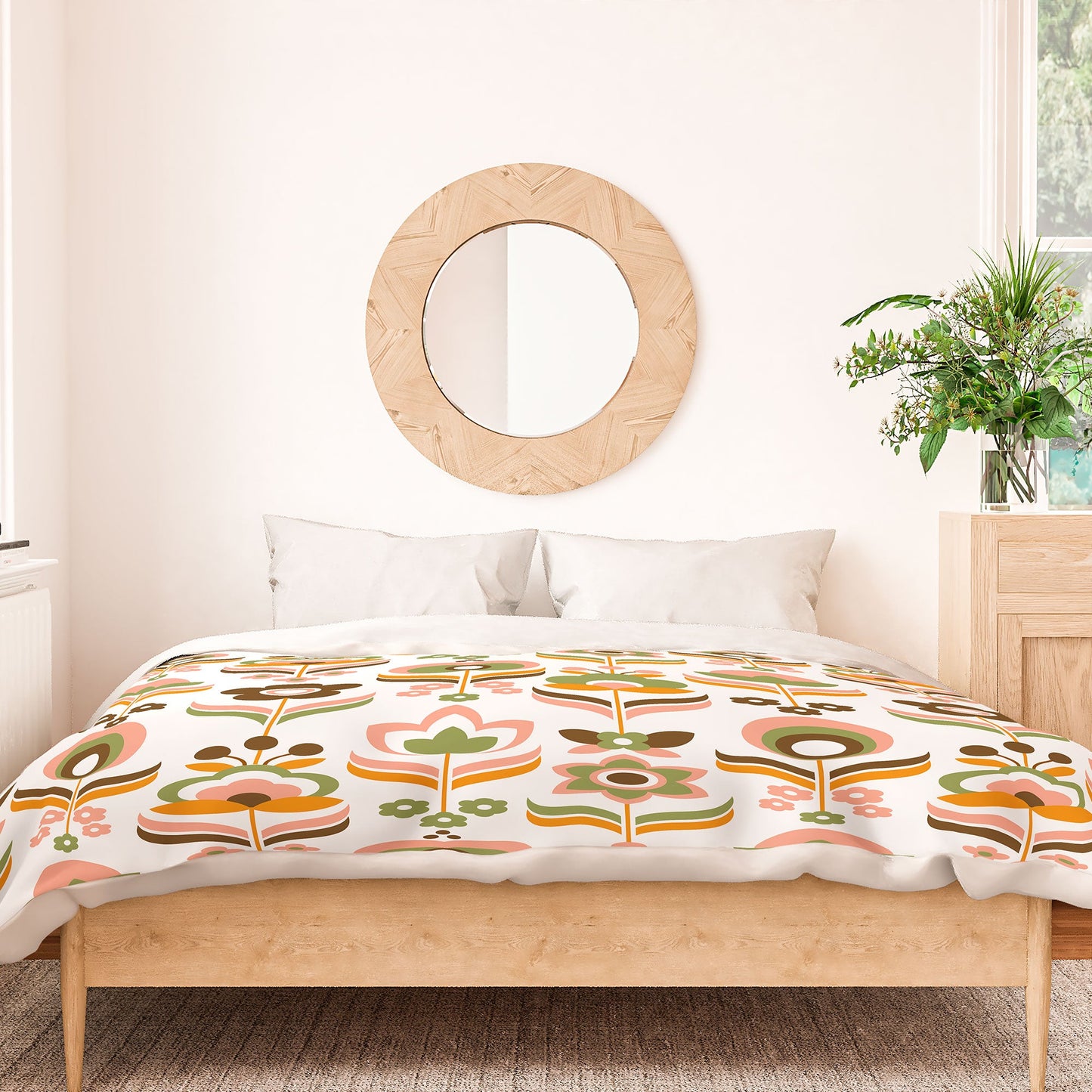 Emanuela Carratoni Retro Flowers Mix Duvet Cover