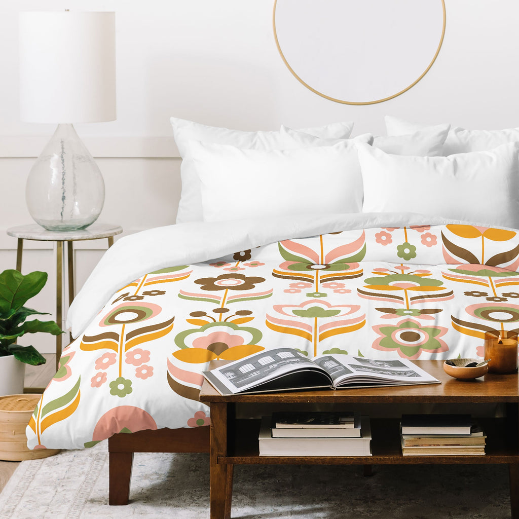 Emanuela Carratoni Retro Flowers Mix Duvet Cover