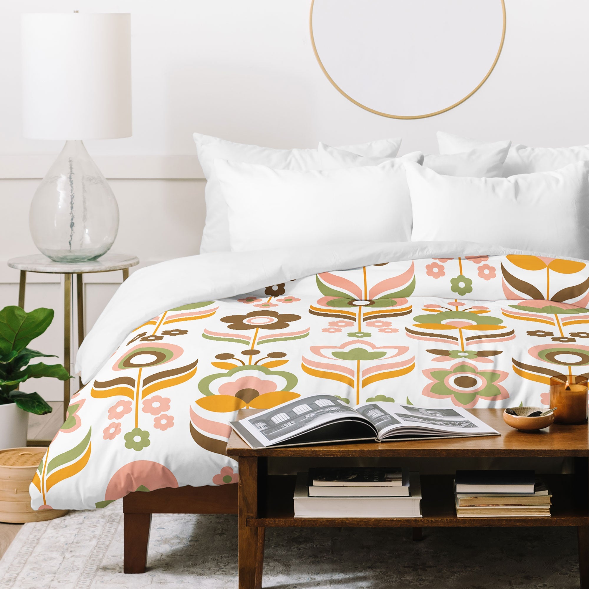 Emanuela Carratoni Retro Flowers Mix Duvet Cover