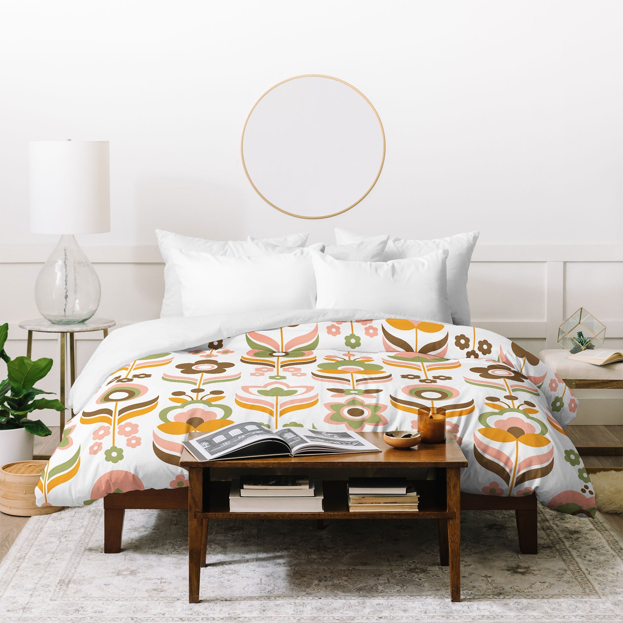 Emanuela Carratoni Retro Flowers Mix Duvet Cover