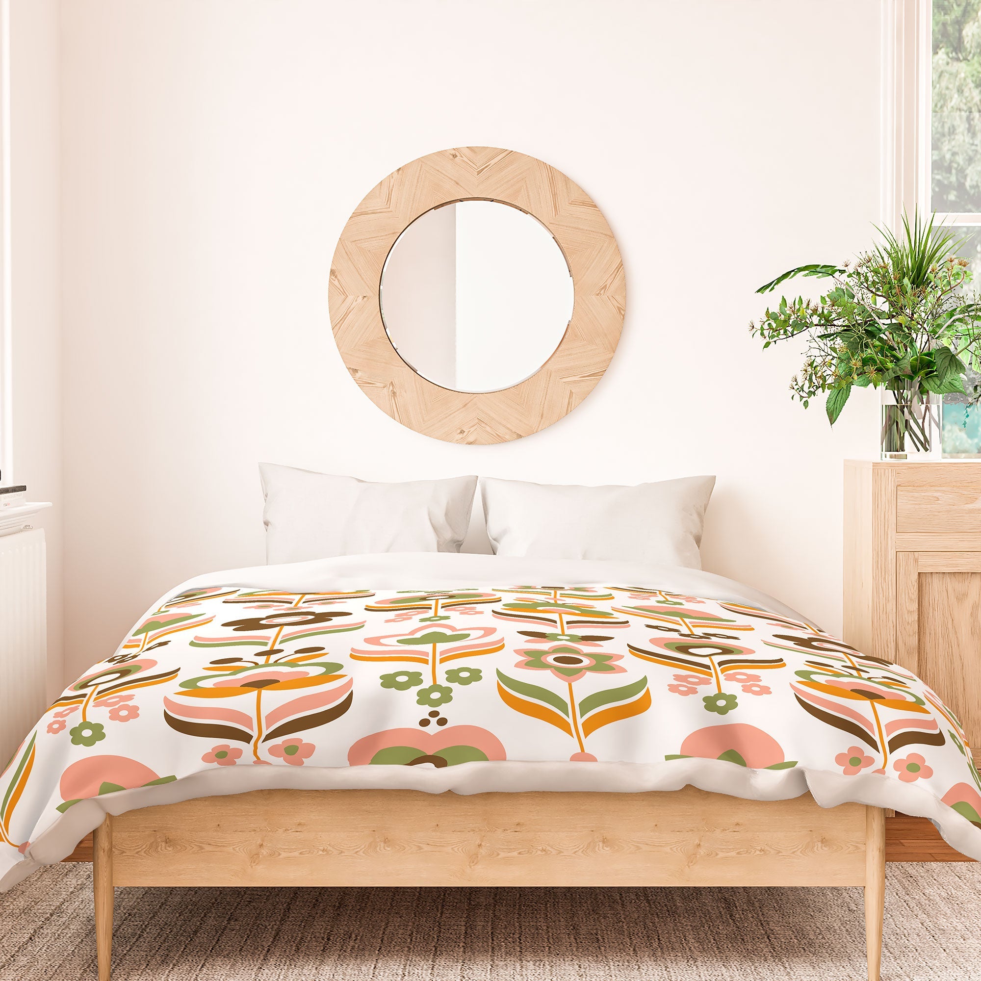 Emanuela Carratoni Retro Flowers Mix Duvet Cover