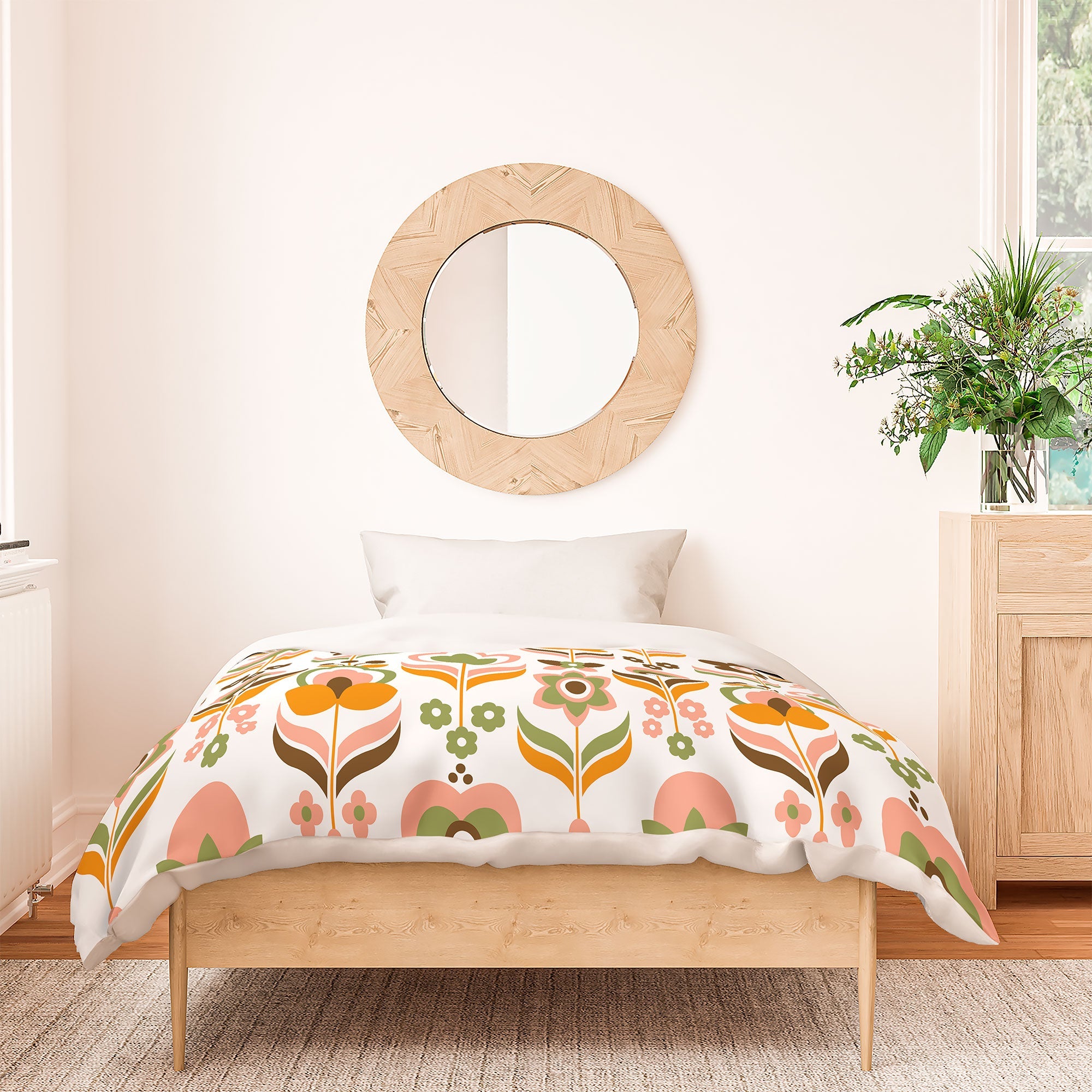 Emanuela Carratoni Retro Flowers Mix Duvet Cover