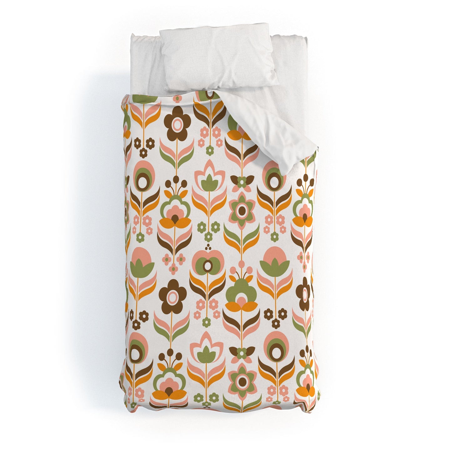 Emanuela Carratoni Retro Flowers Mix Duvet Cover