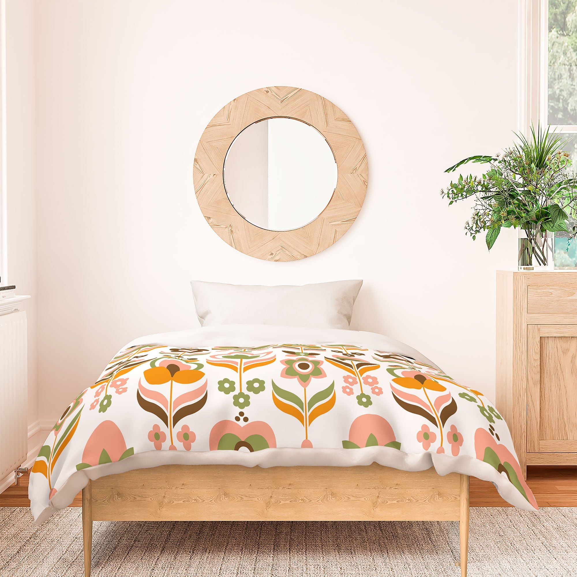 Emanuela Carratoni Retro Flowers Mix Duvet Cover