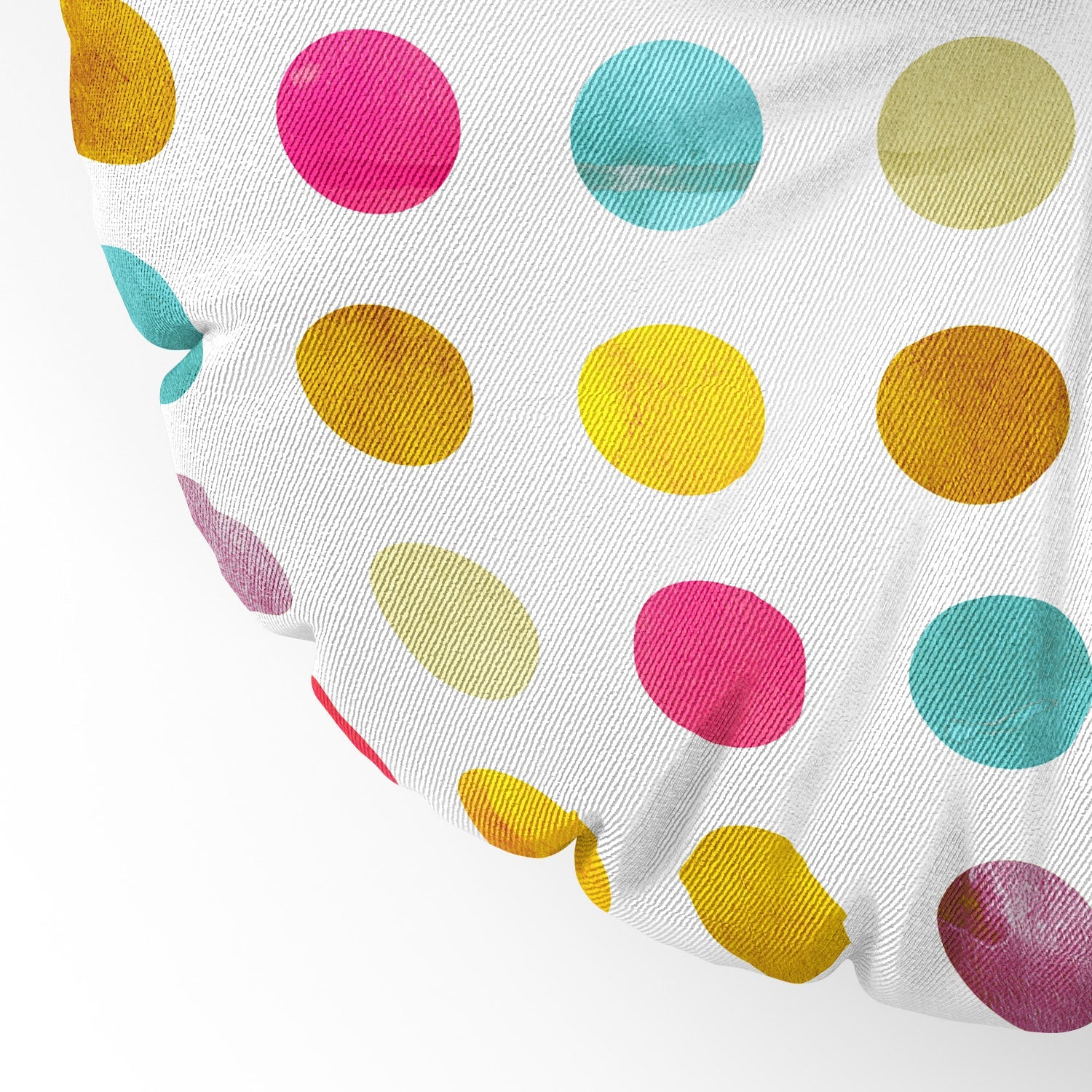 Emanuela Carratoni Summer Polka Dots Floor Pillow Round