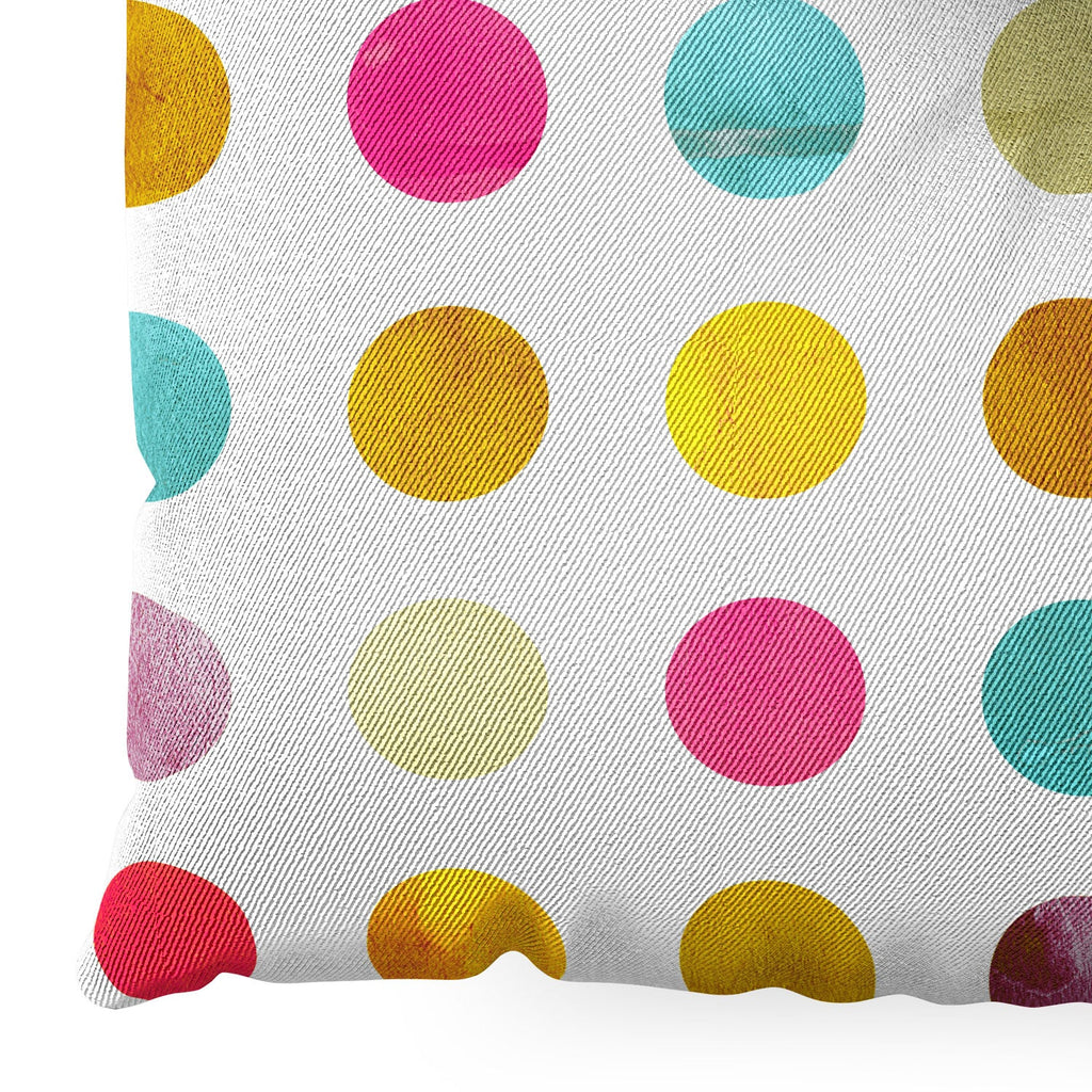 Emanuela Carratoni Summer Polka Dots Floor Pillow Square