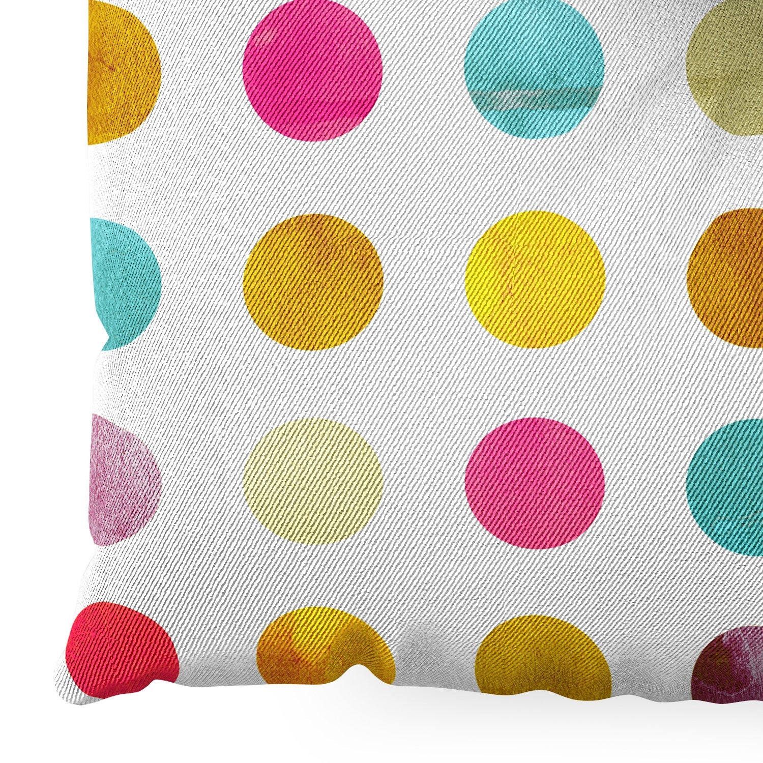 Emanuela Carratoni Summer Polka Dots Floor Pillow Square