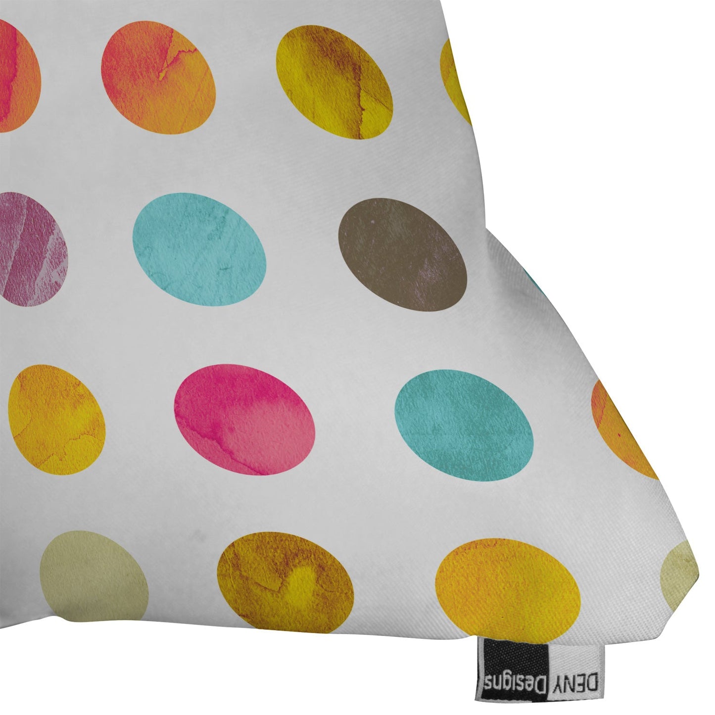 Emanuela Carratoni Summer Polka Dots Outdoor Throw Pillow