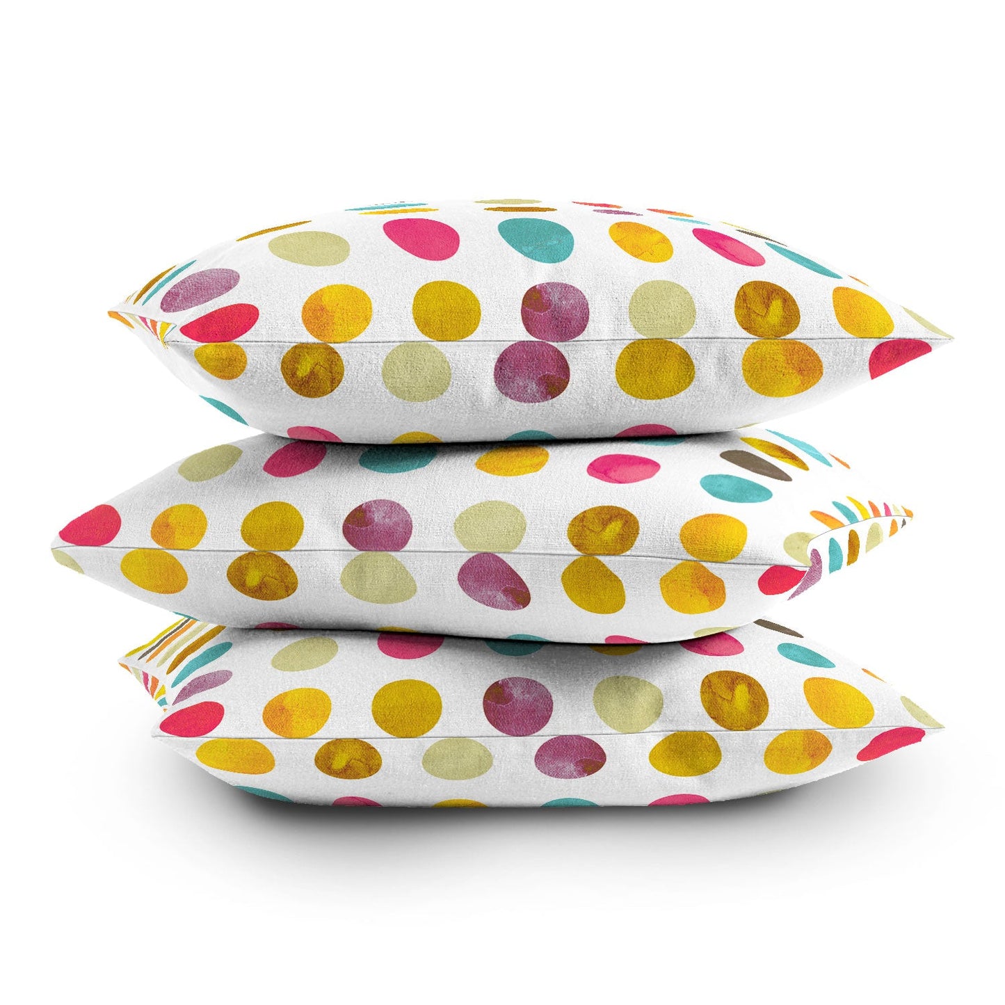 Emanuela Carratoni Summer Polka Dots Outdoor Throw Pillow