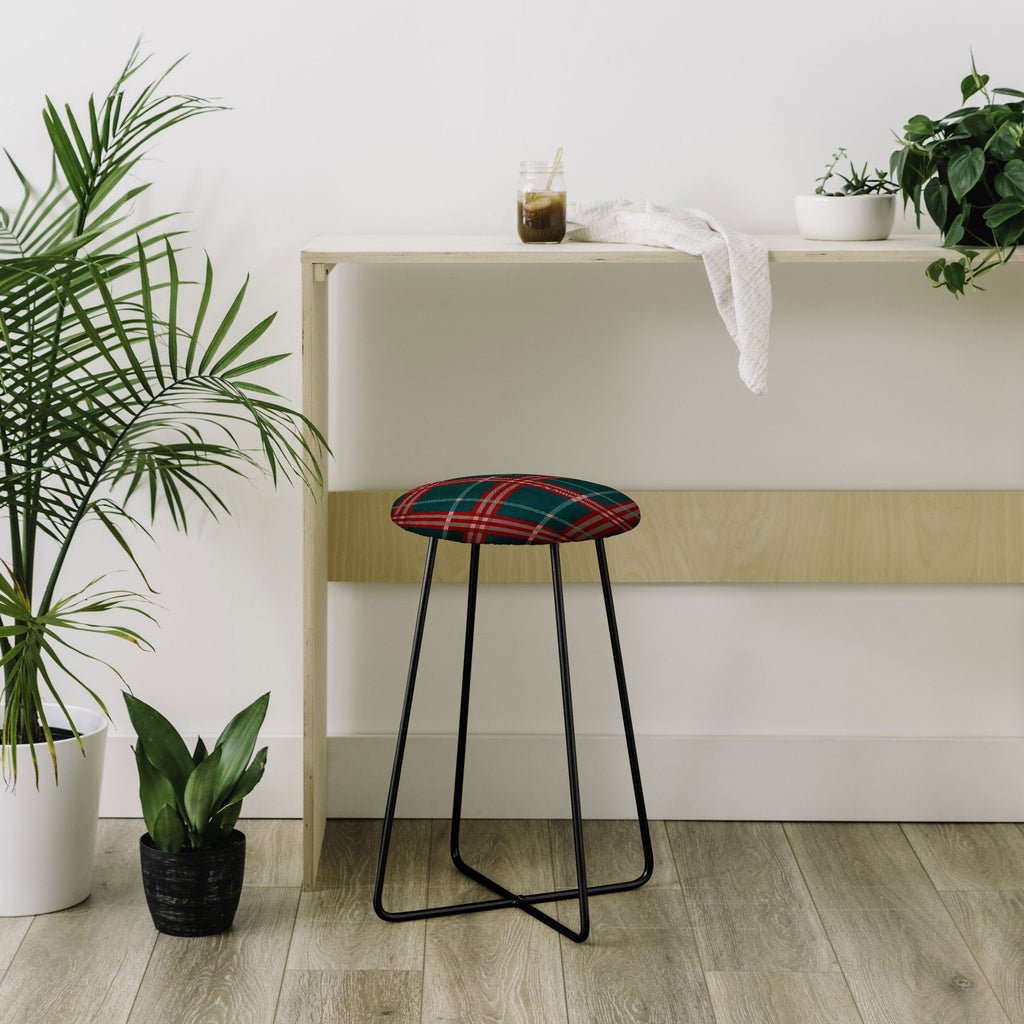 Emanuela Carratoni Tartan Theme Counter Stool