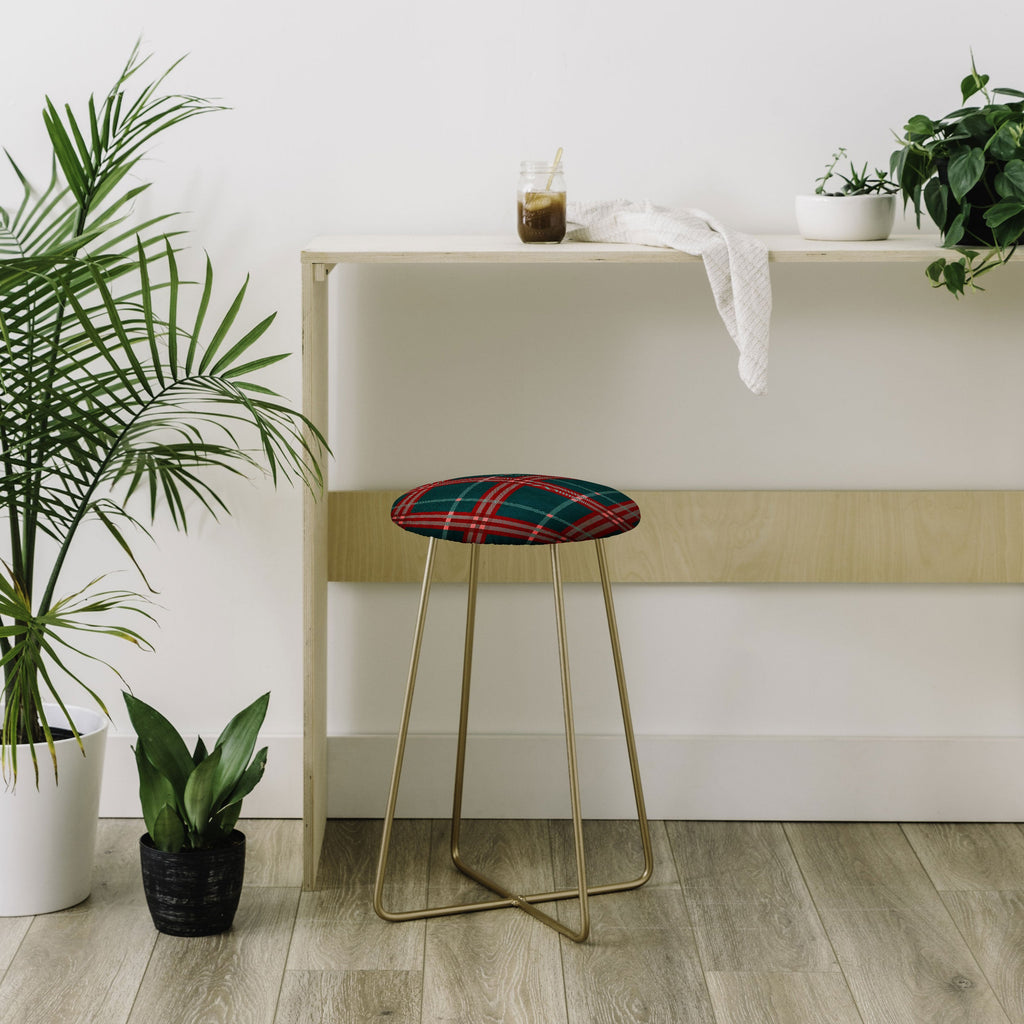 Emanuela Carratoni Tartan Theme Counter Stool