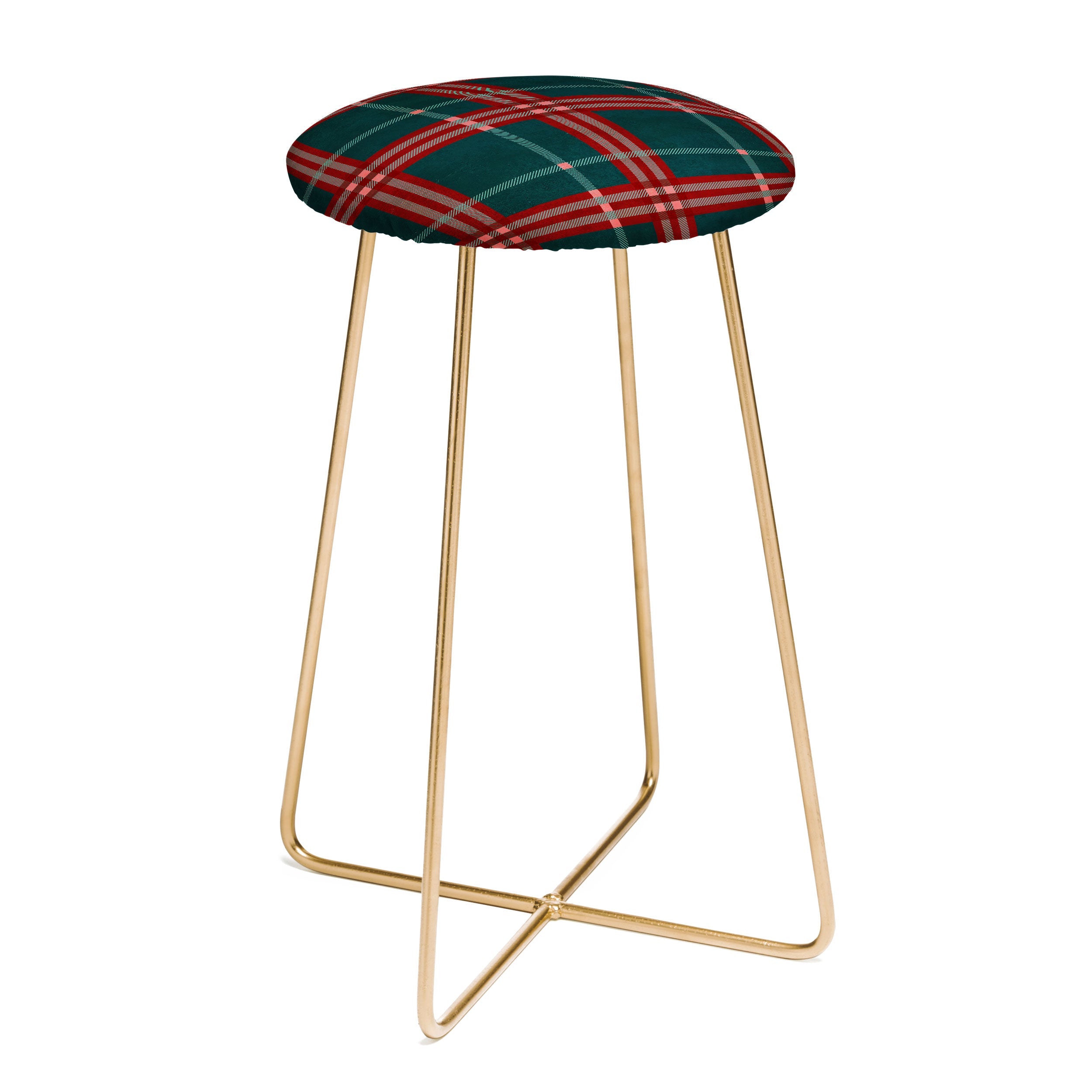 Emanuela Carratoni Tartan Theme Counter Stool