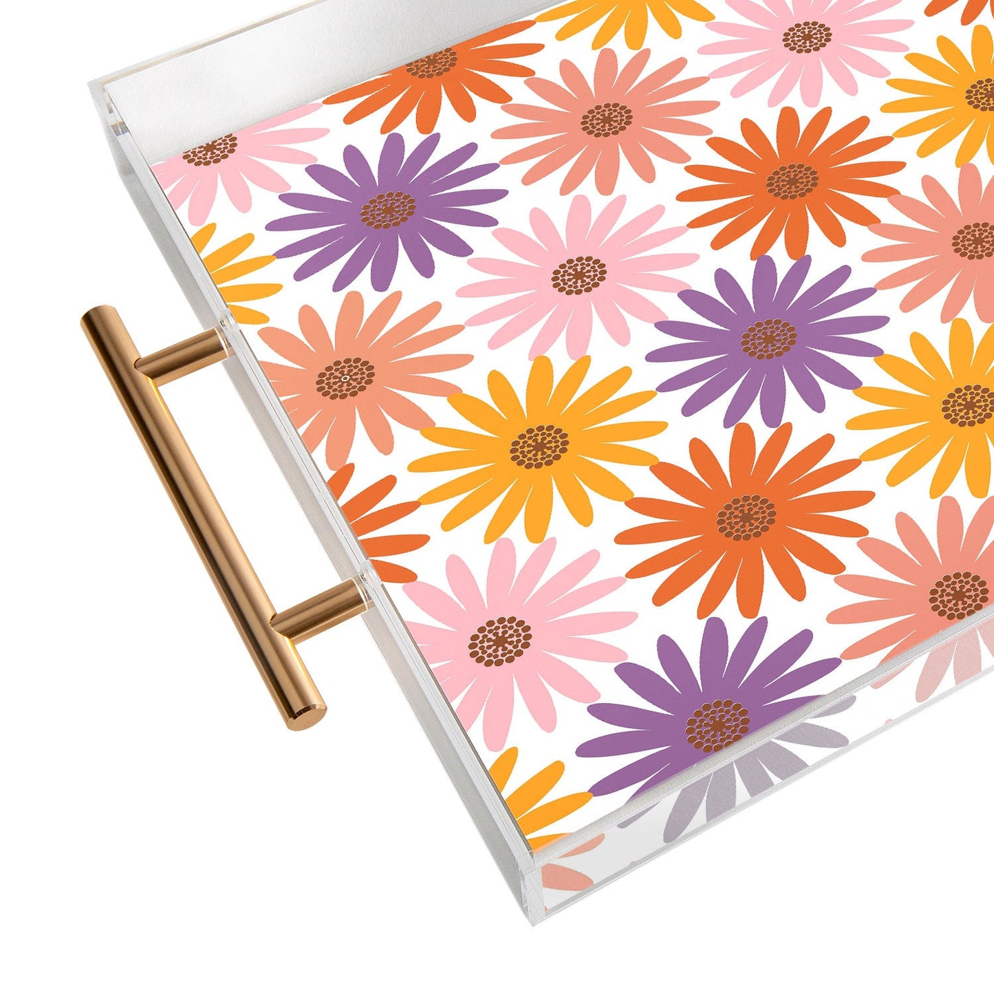 Emanuela Carratoni Very Peri Daisy Pattern Acrylic Tray