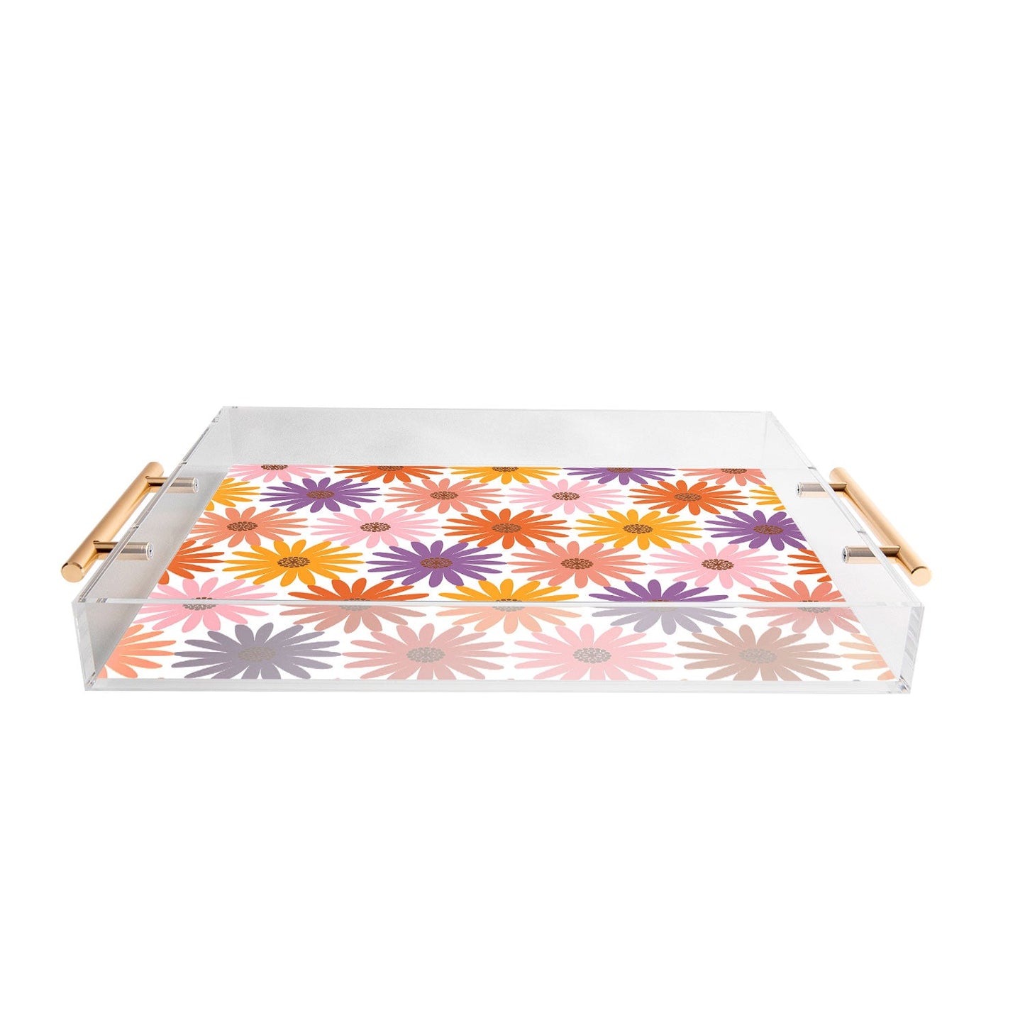 Emanuela Carratoni Very Peri Daisy Pattern Acrylic Tray