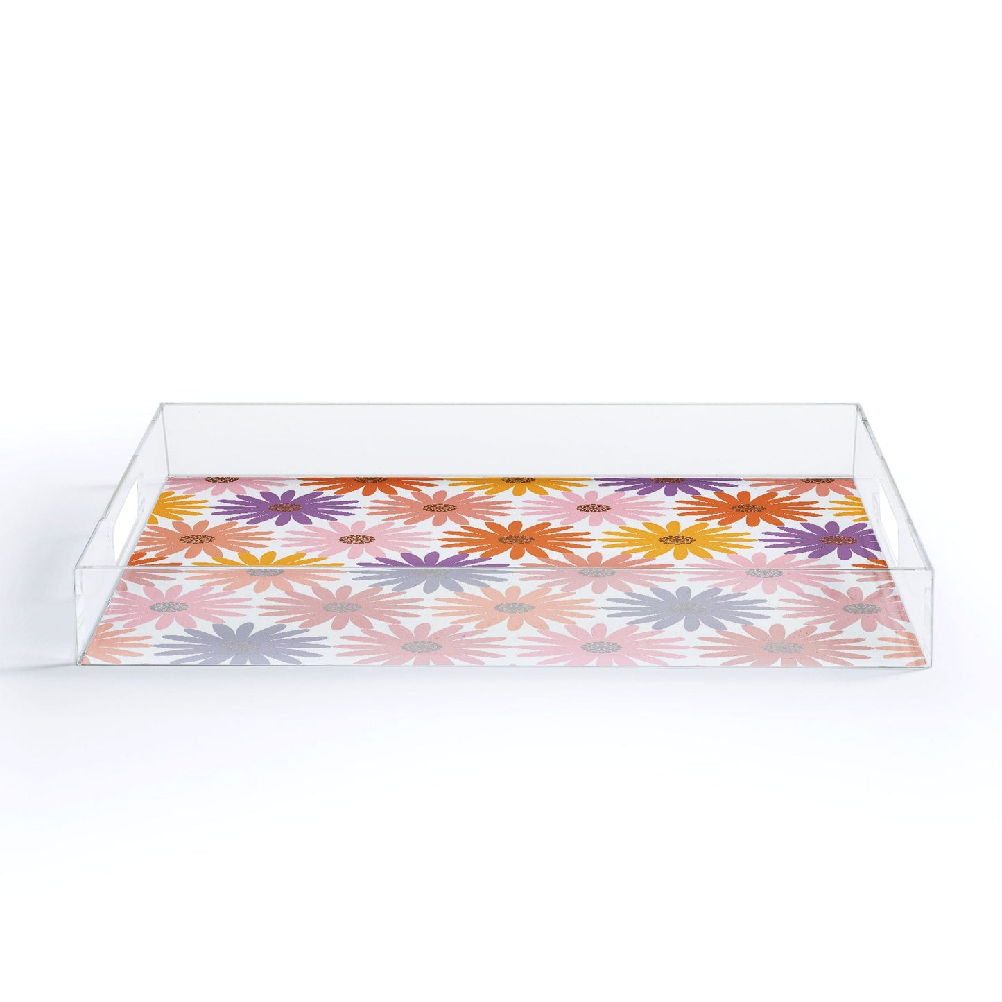 Emanuela Carratoni Very Peri Daisy Pattern Acrylic Tray