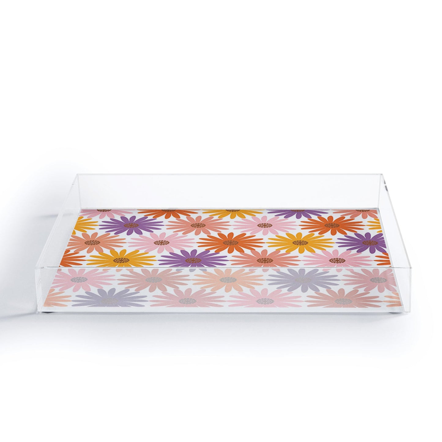Emanuela Carratoni Very Peri Daisy Pattern Acrylic Tray