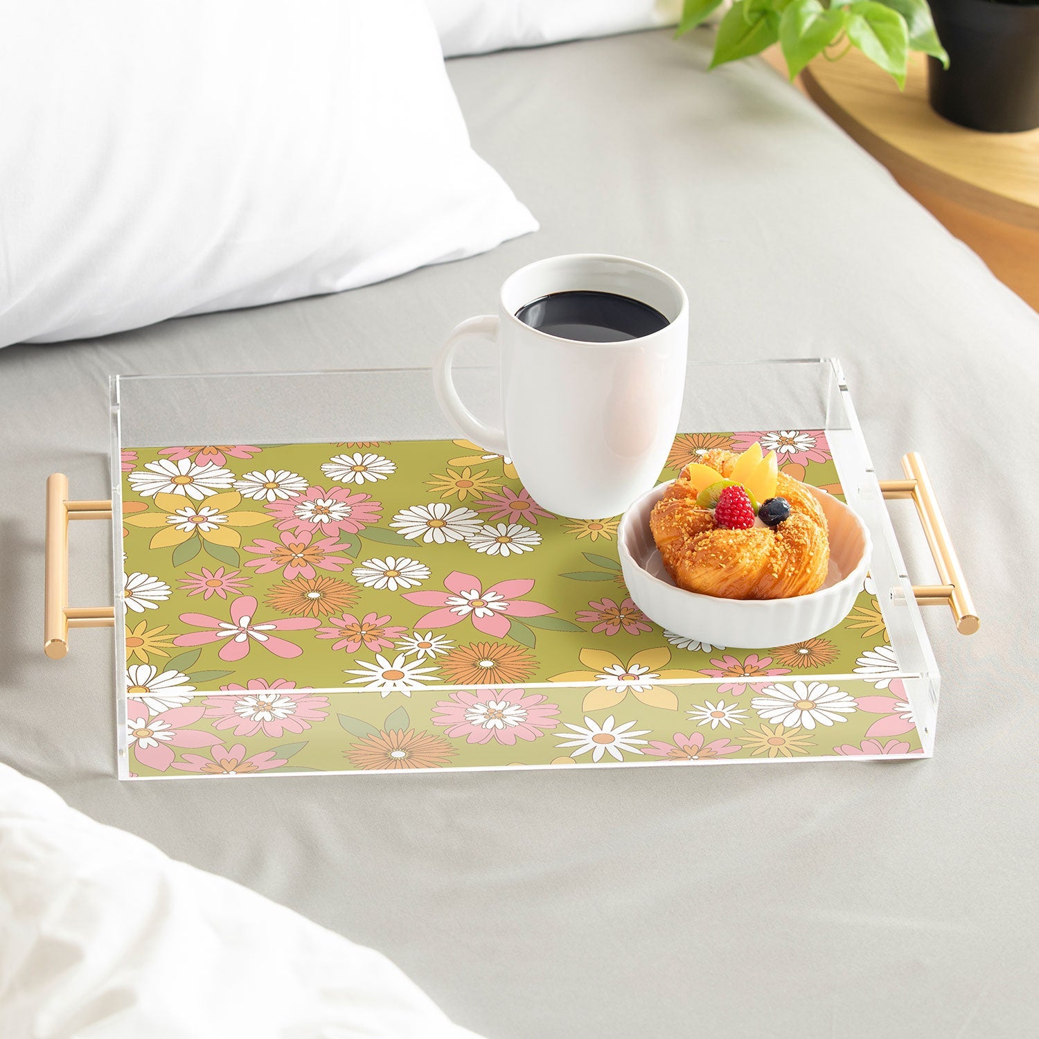 Emanuela Carratoni Vintage Floral World Acrylic Tray