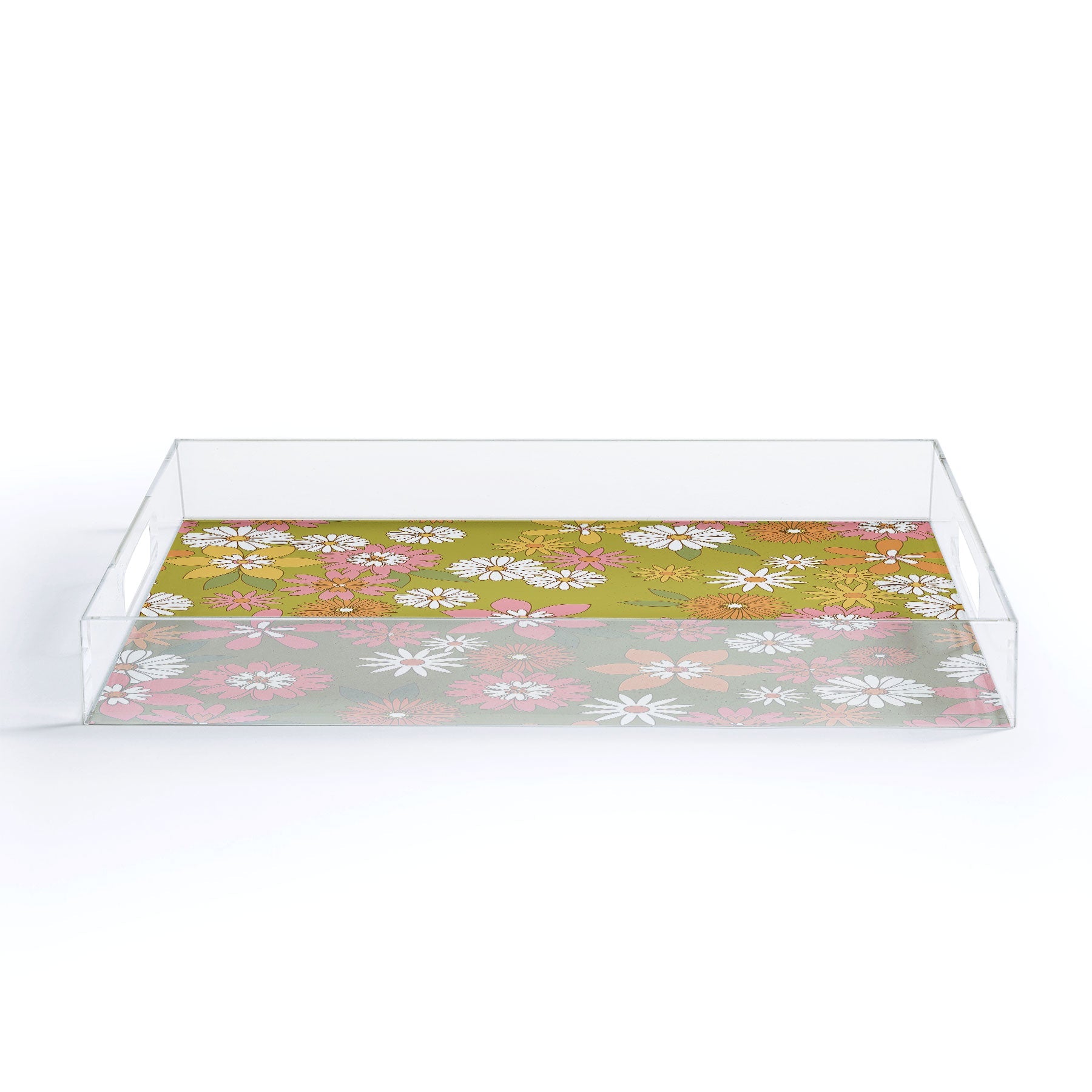 Emanuela Carratoni Vintage Floral World Acrylic Tray
