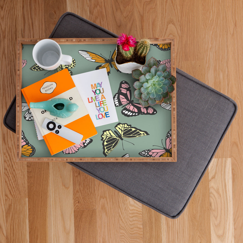 Emanuela Carratoni Wild Butterflies Rectangular Tray