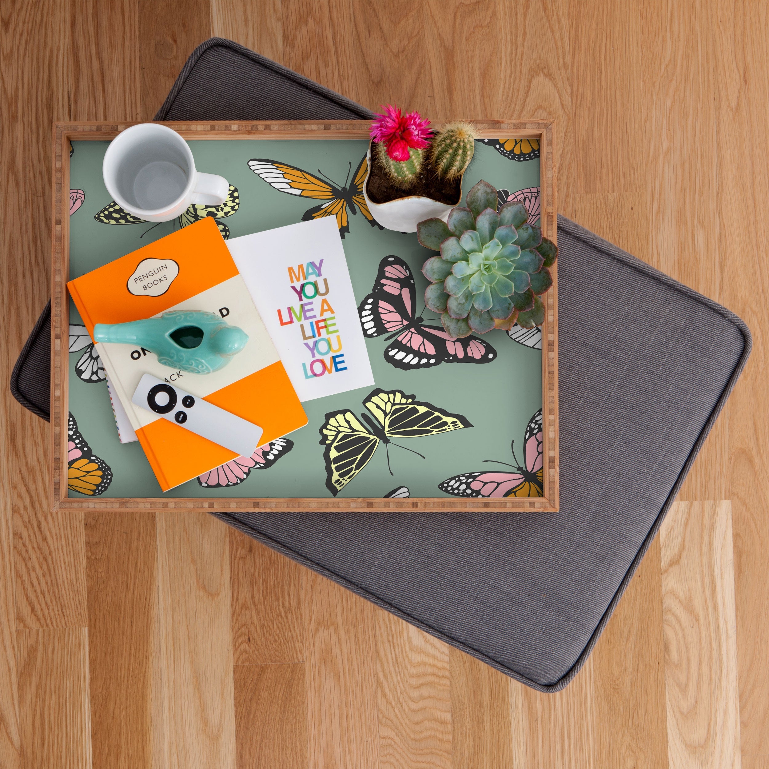 Emanuela Carratoni Wild Butterflies Rectangular Tray