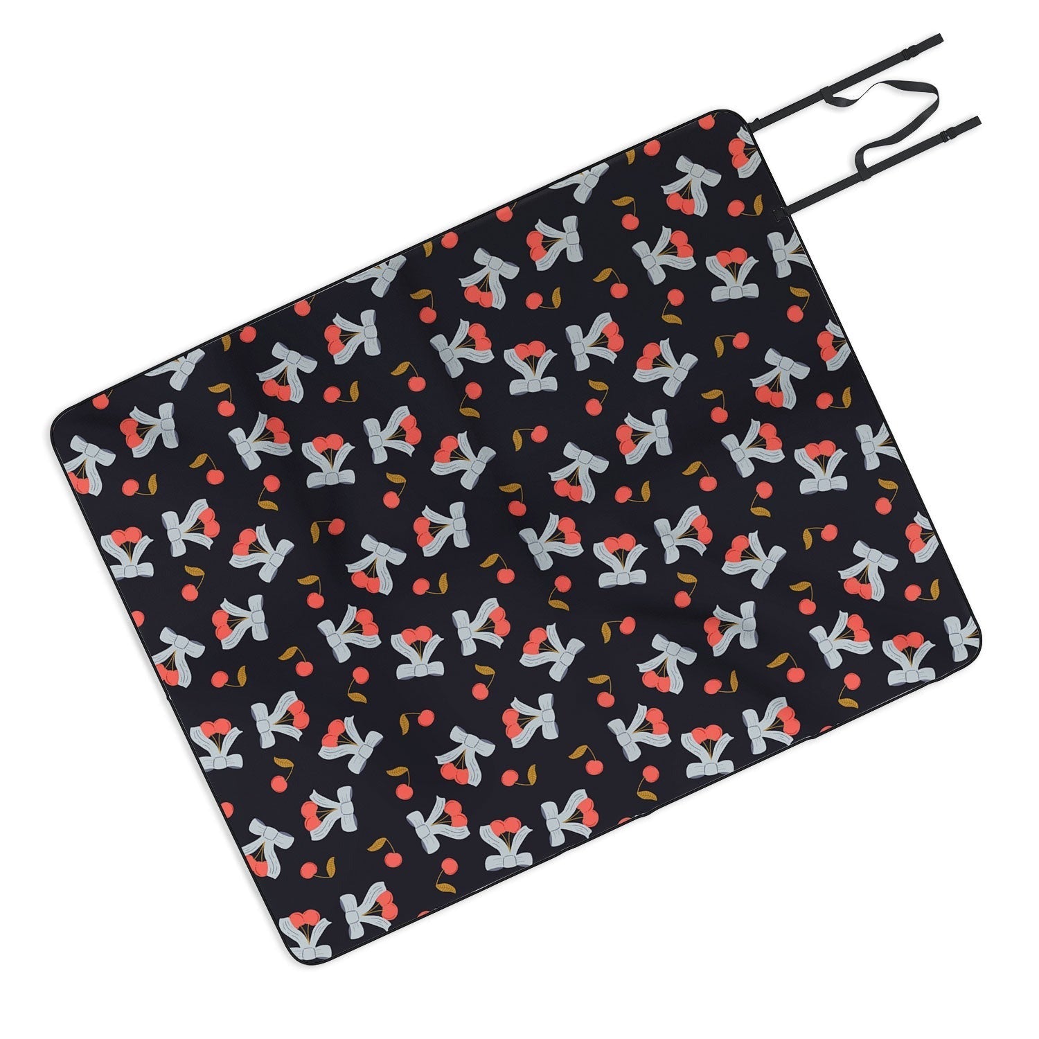 Jennifer Labre Cherries and Bows Picnic Blanket