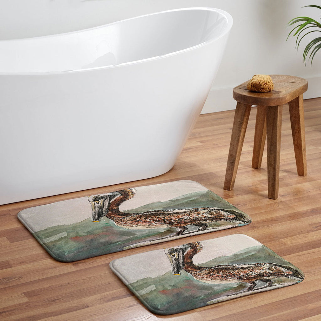 Emily Tucci Pelican Memory Foam Bath Mat