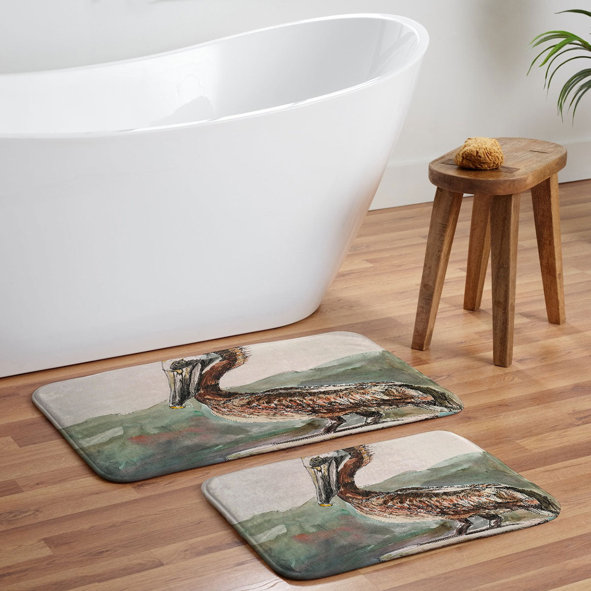 Emily Tucci Pelican Memory Foam Bath Mat