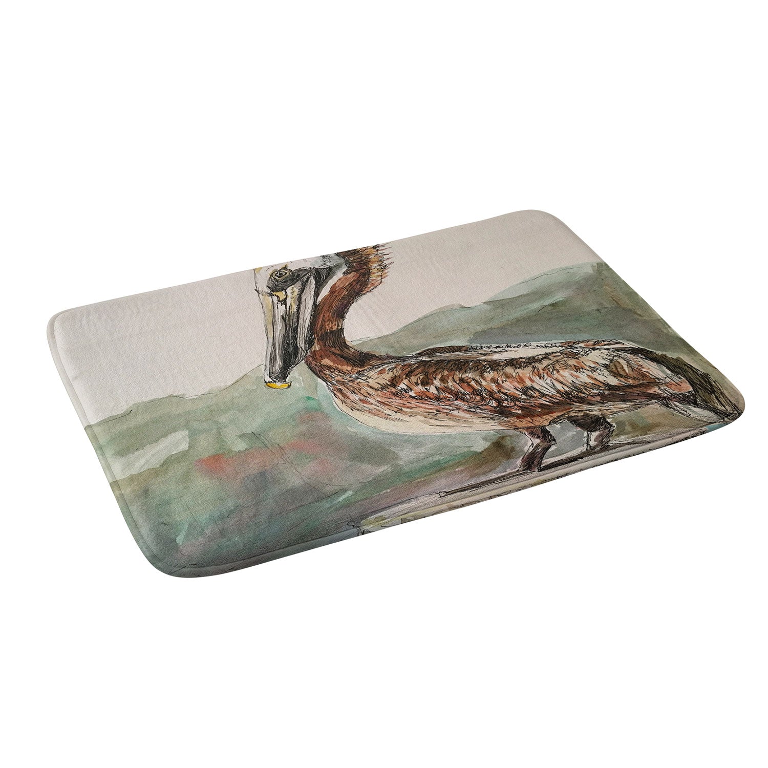 Emily Tucci Pelican Memory Foam Bath Mat