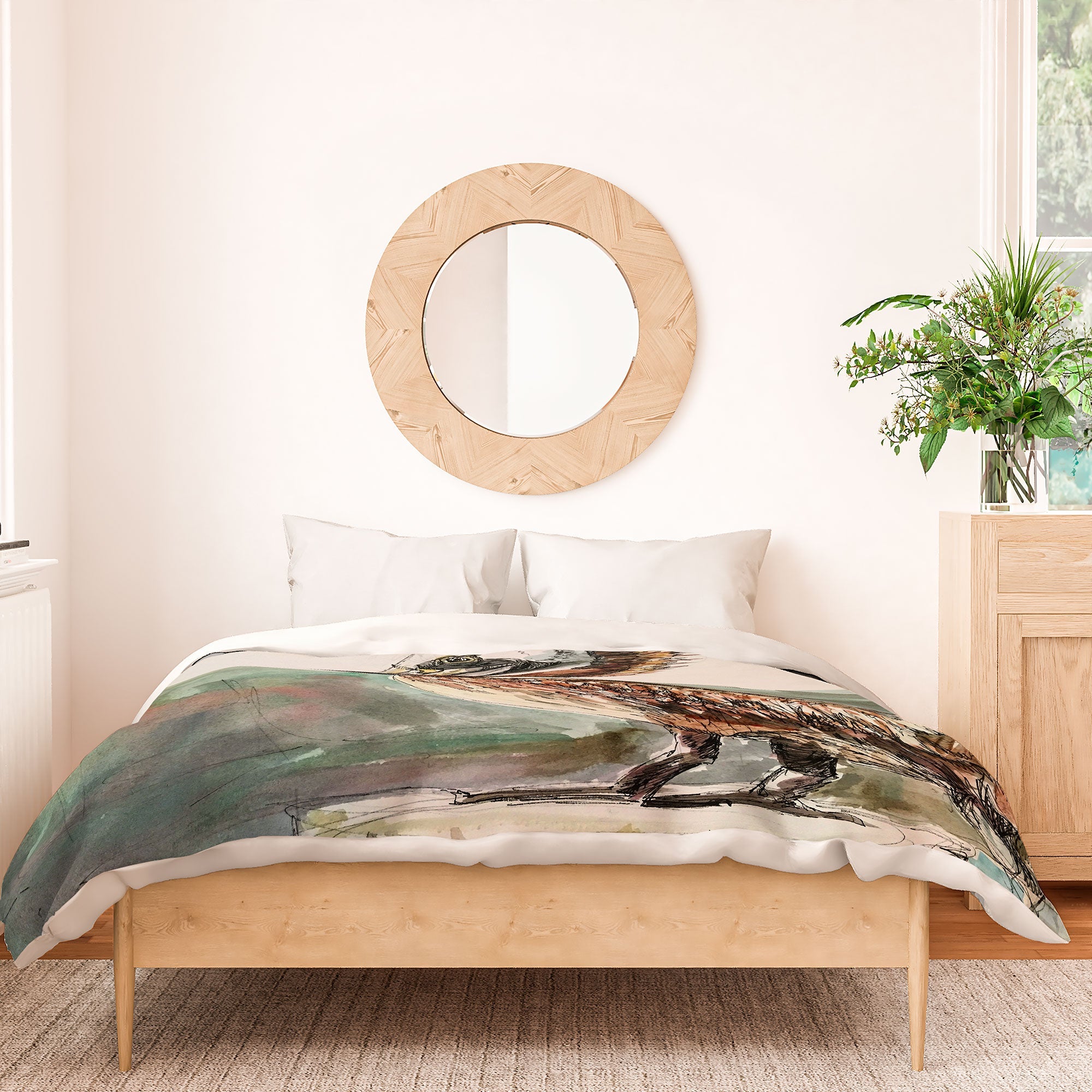 Emily Tucci Pelican Duvet Cover