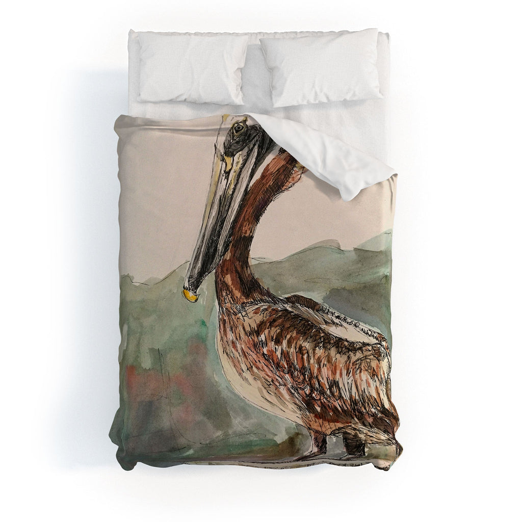 Emily Tucci Pelican Duvet Cover
