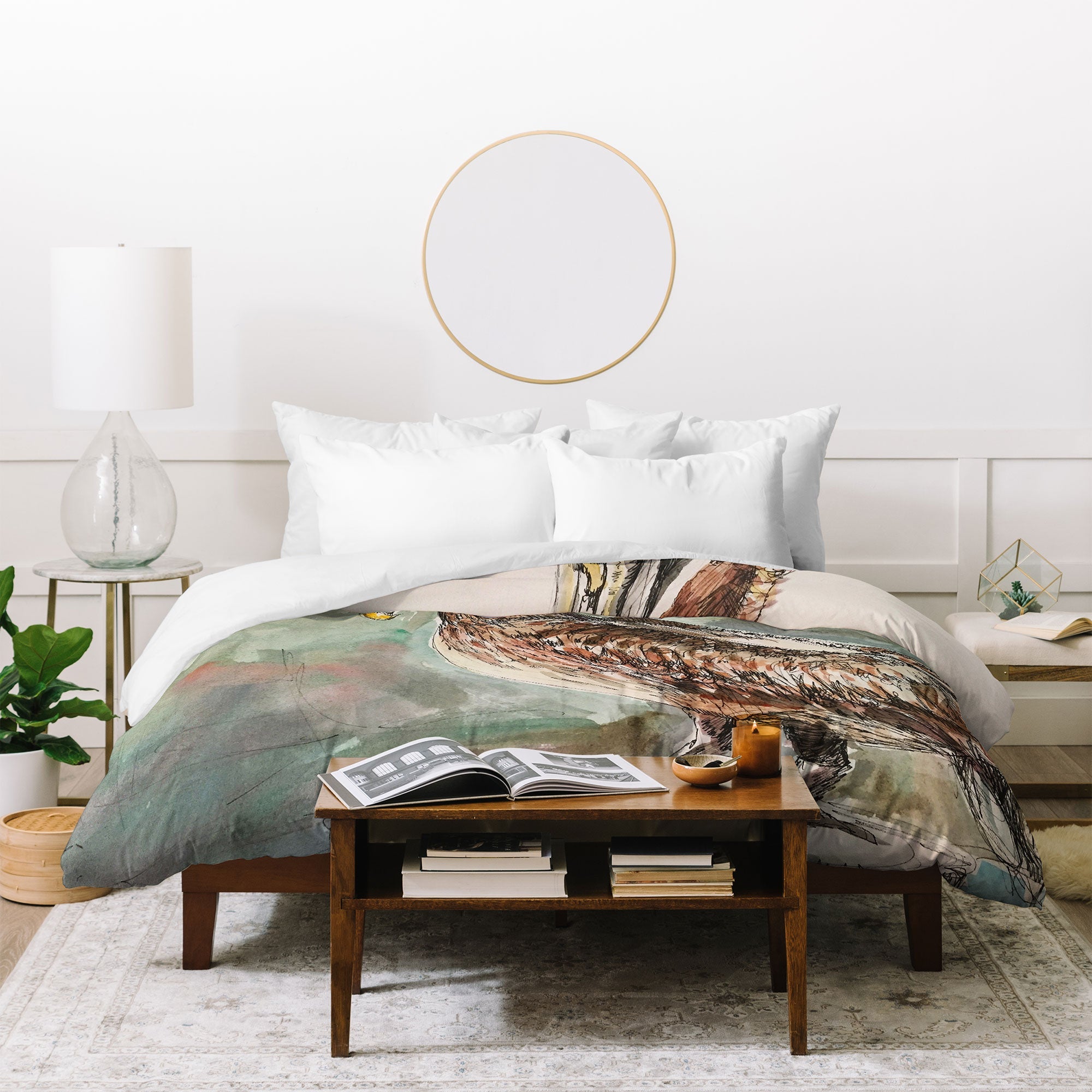 Emily Tucci Pelican Duvet Cover