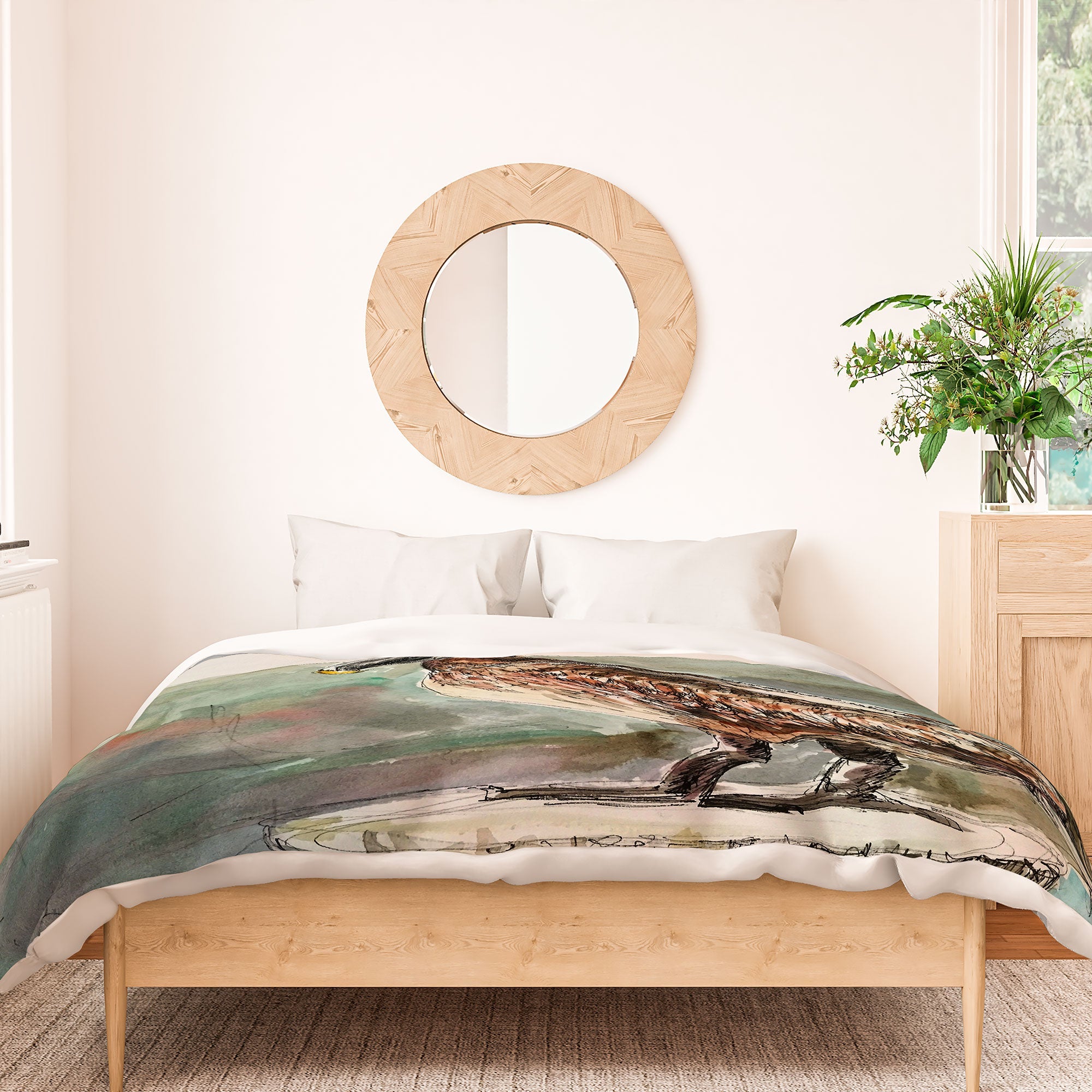 Emily Tucci Pelican Duvet Cover