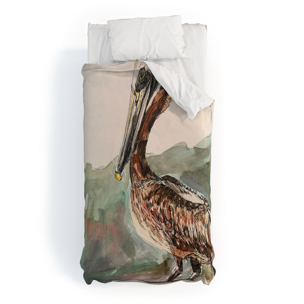 Emily Tucci Pelican Duvet Cover