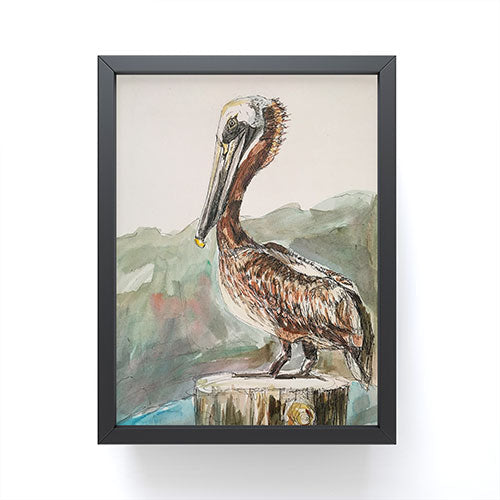 Emily Tucci Pelican Framed Mini Art Print