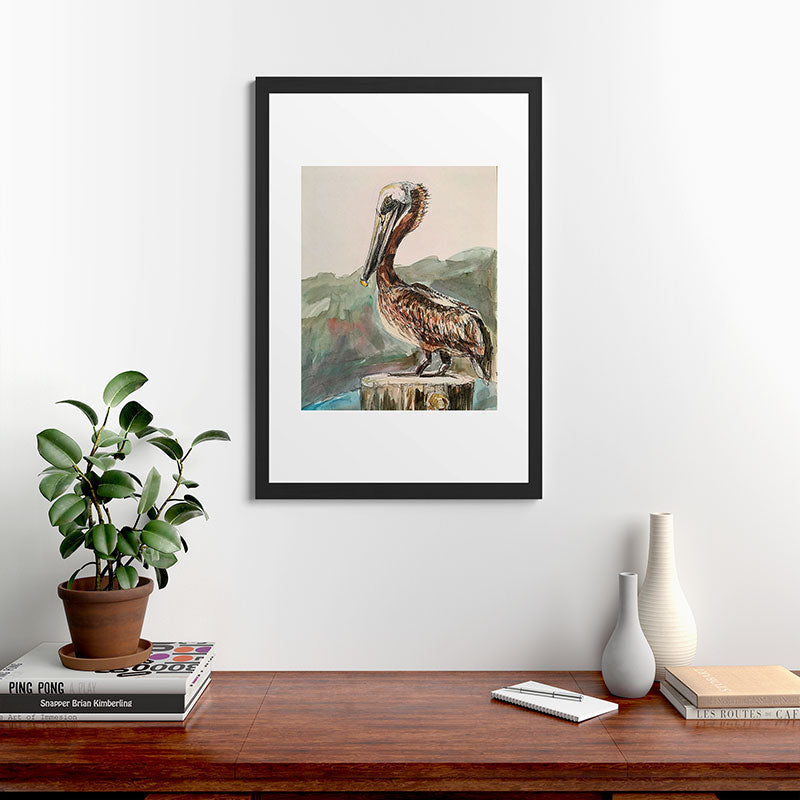 Emily Tucci Pelican Framed Art Print