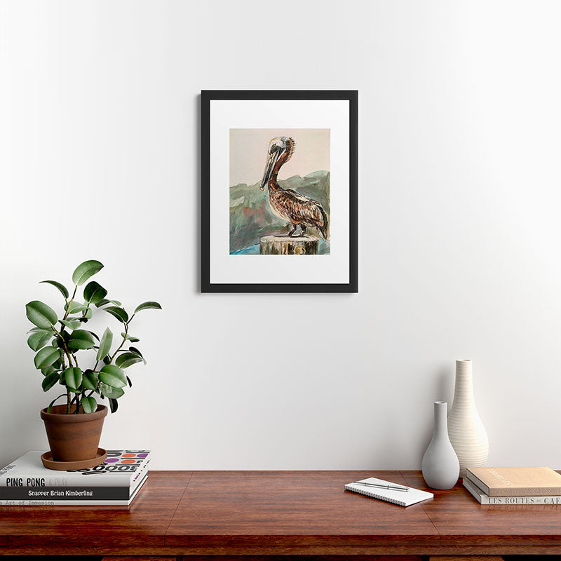 Emily Tucci Pelican Framed Art Print