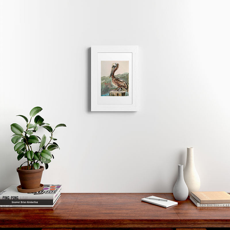 Emily Tucci Pelican Framed Art Print