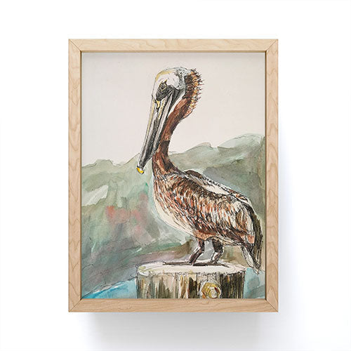 Emily Tucci Pelican Framed Mini Art Print