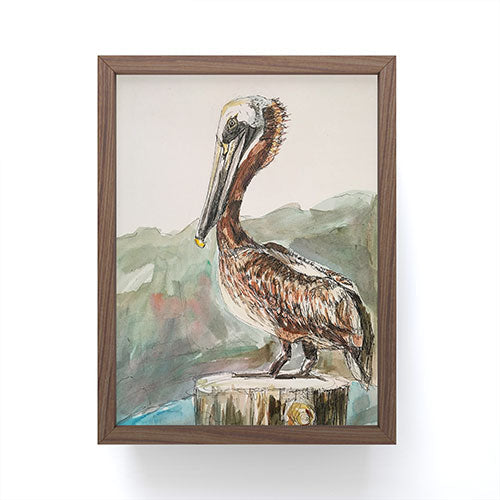 Emily Tucci Pelican Framed Mini Art Print