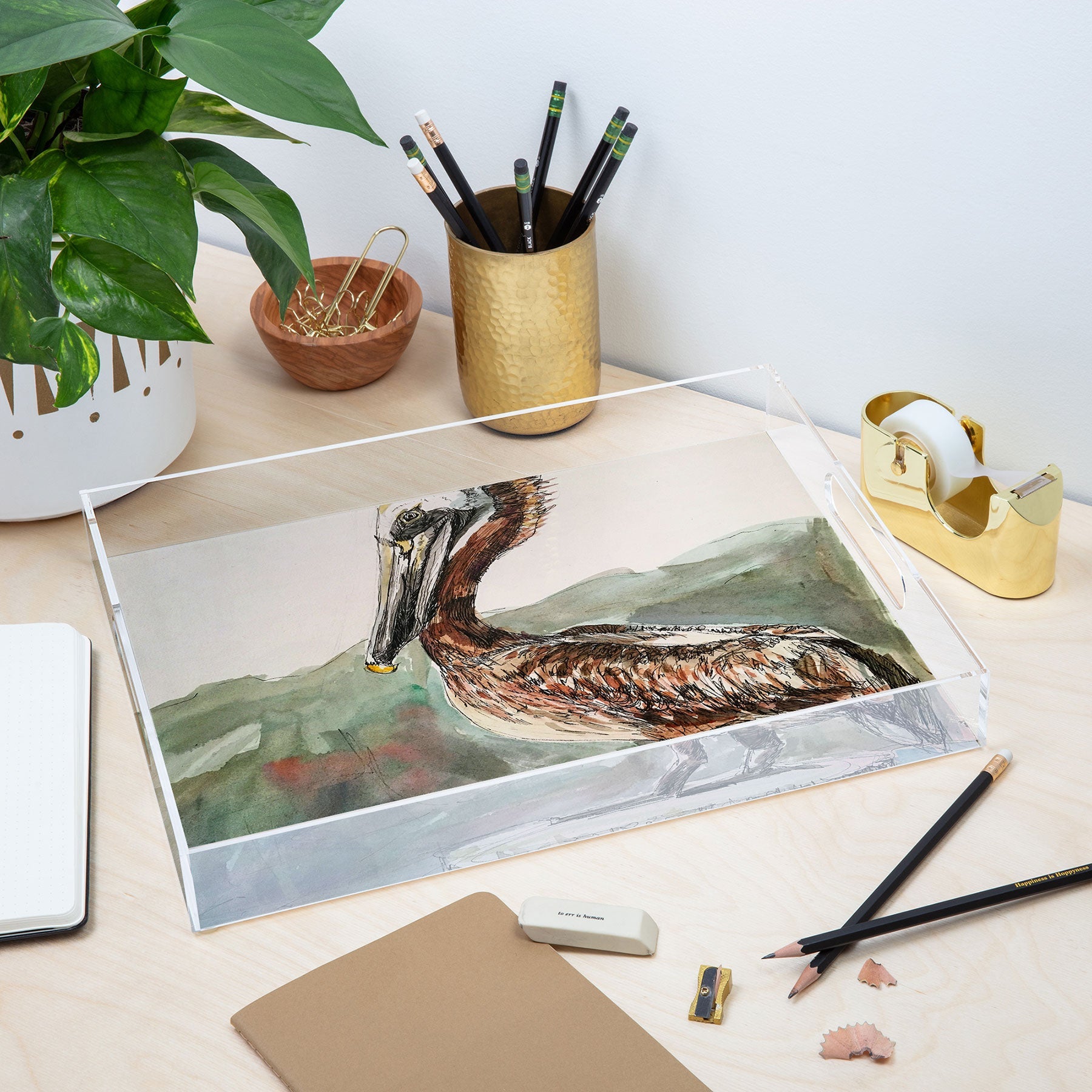 Emily Tucci Pelican Acrylic Tray